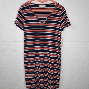 Pink Rose New with tags NWT Striped Short Sleeve T-shirt Dress Size Small